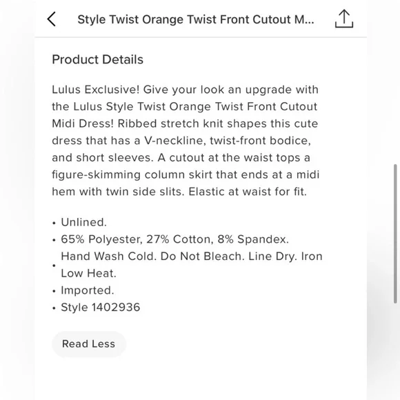 NwT Lulu’s twist front dress - Picture 8 of 8